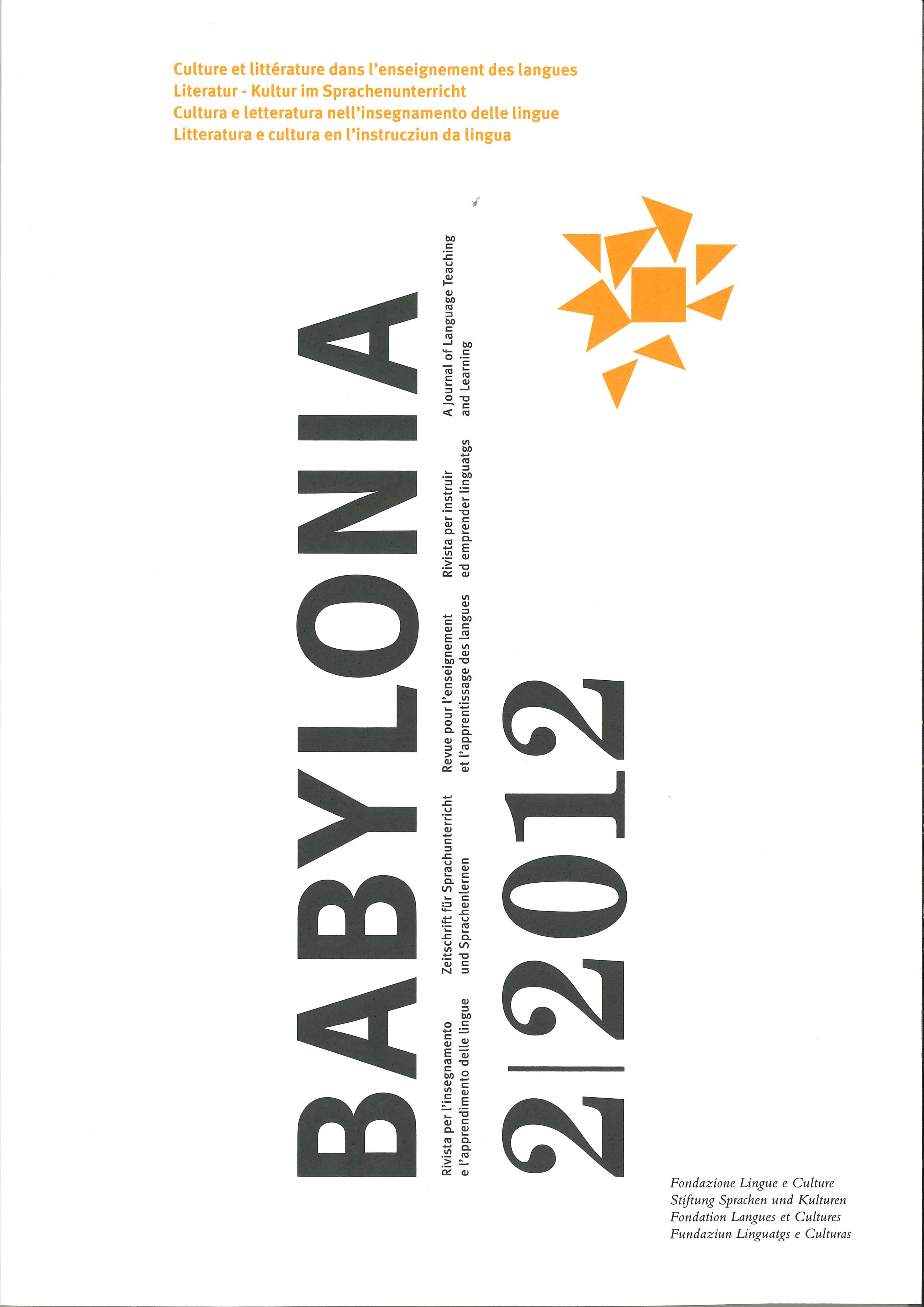 					View Vol. 2 (2012): Culture and literature in language teaching
				