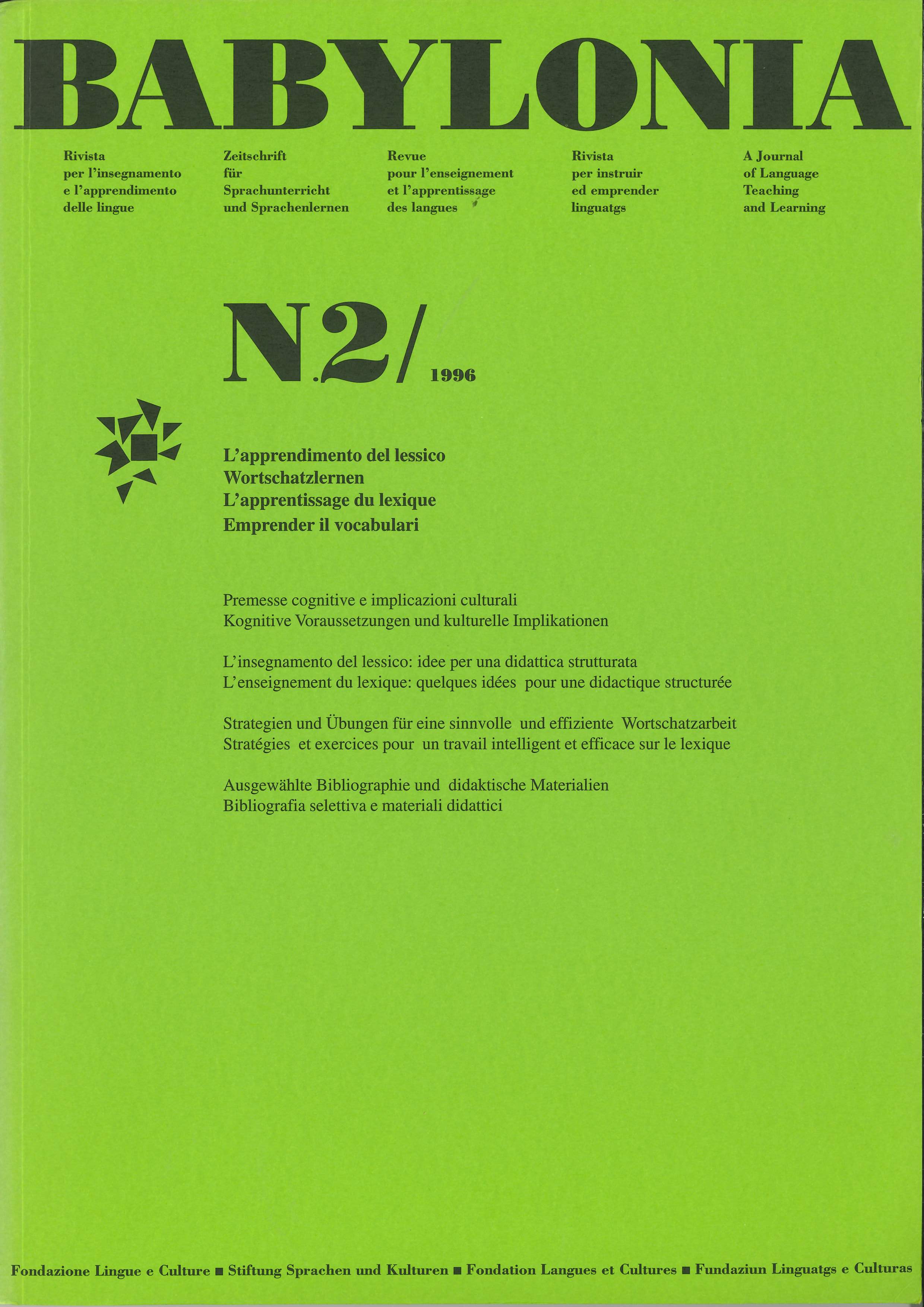 					View Vol. 2 (1996): Learning vocabulary
				