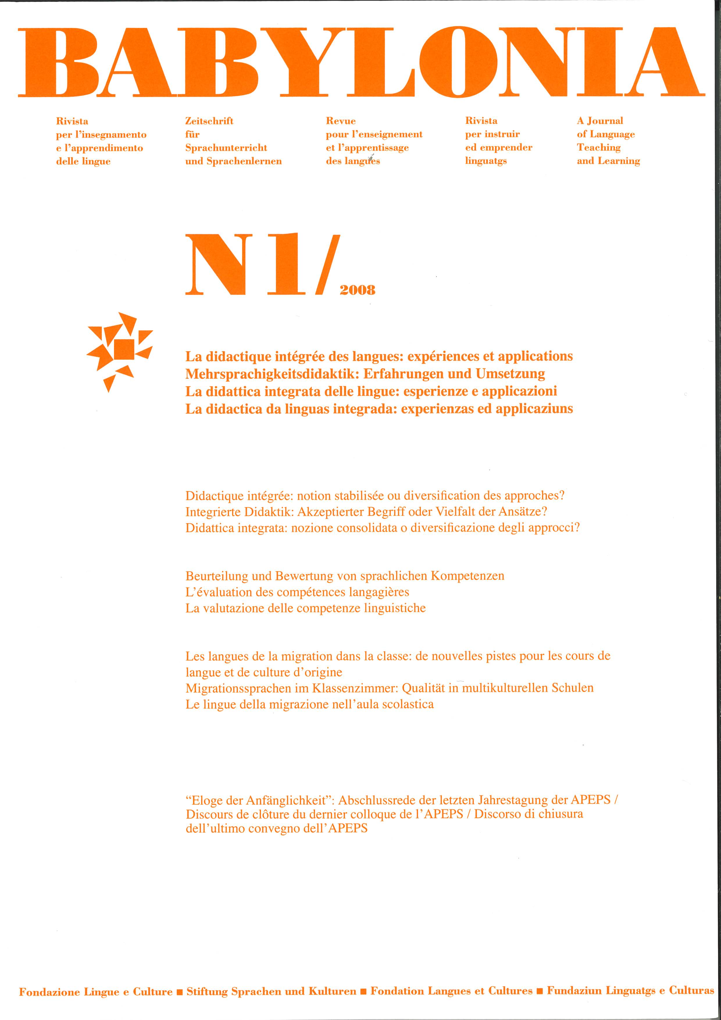 					View Vol. 1 (2008): Integrated language teaching: experiences and applications
				